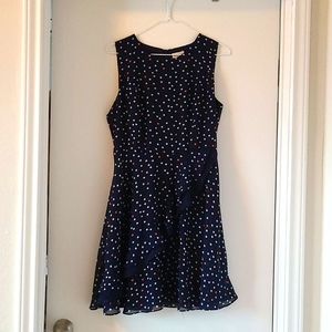 Maison Jules Polka Dotted Womens Dress Size 8